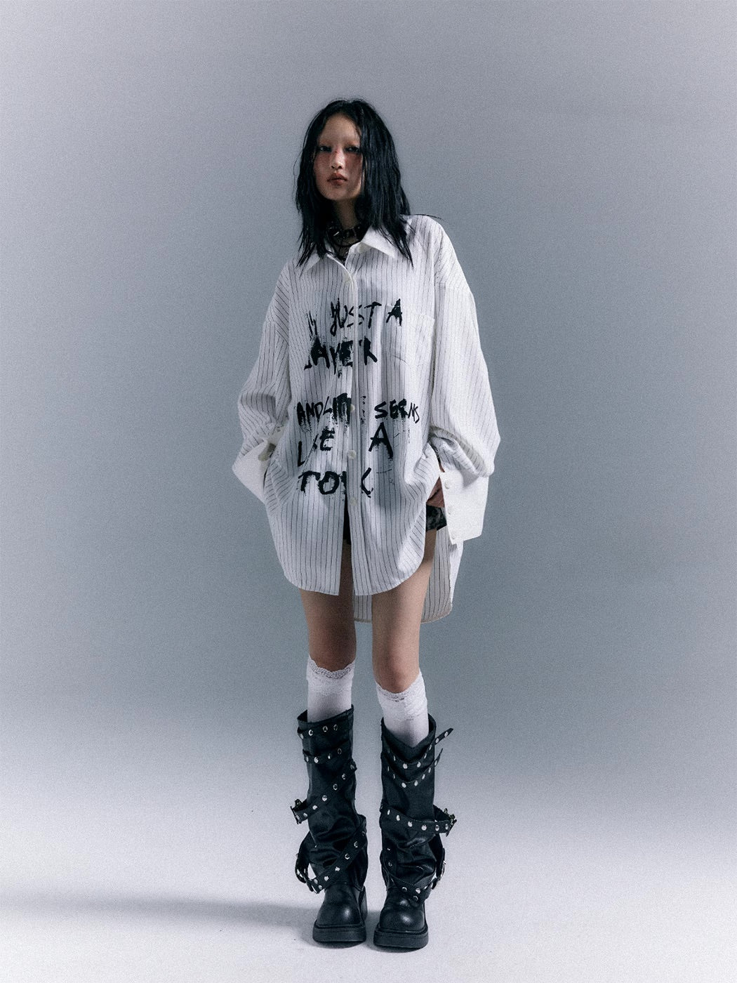 Printed Long Sleeve Shirt Loose - Image 6