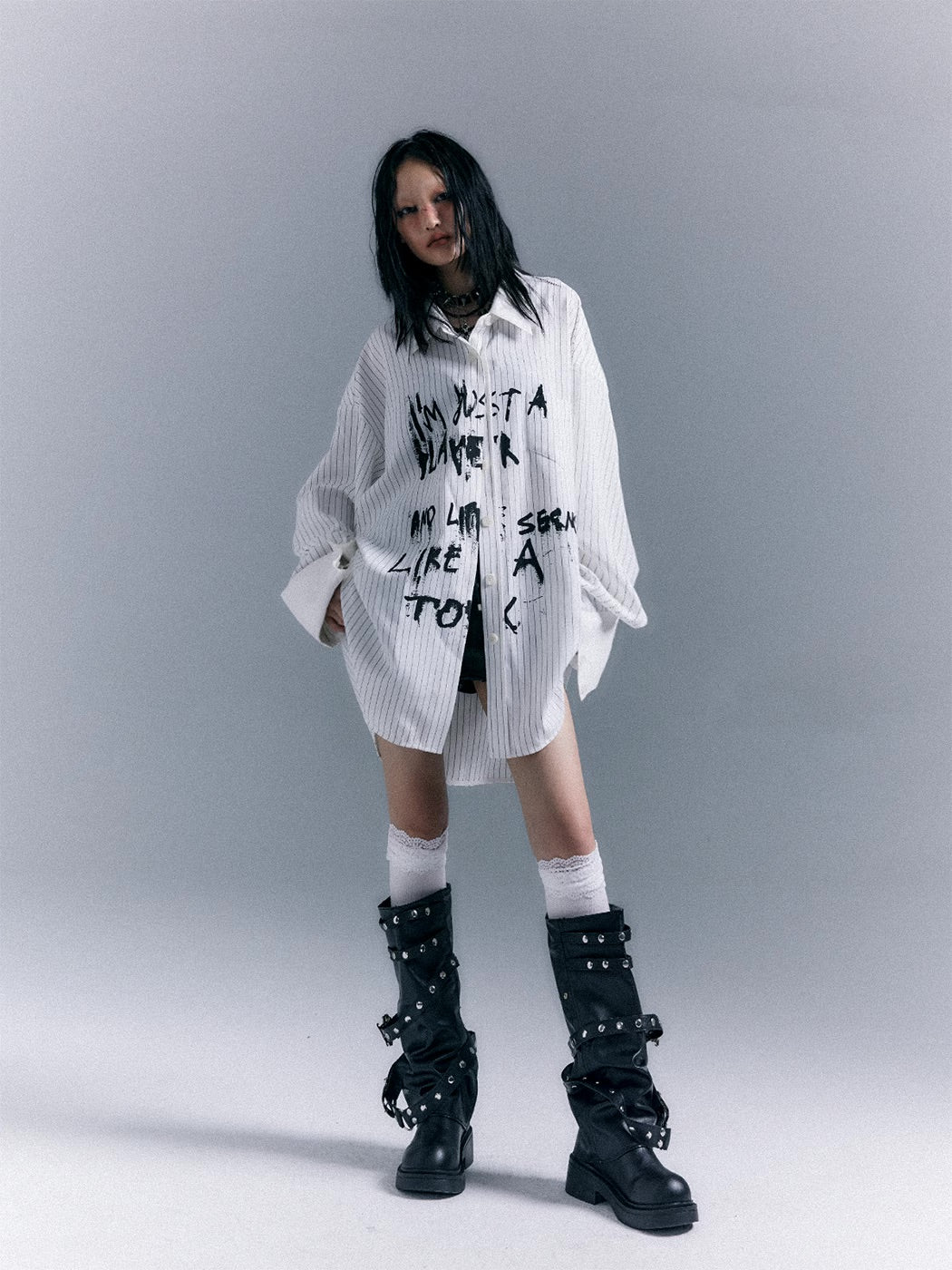 Printed Long Sleeve Shirt Loose - Image 7