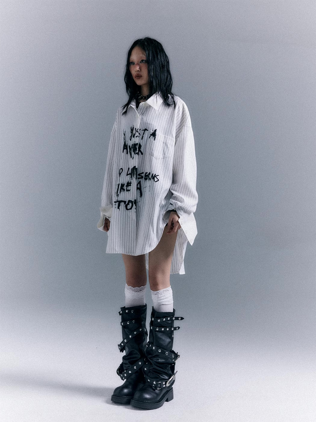 Printed Long Sleeve Shirt Loose - Image 9