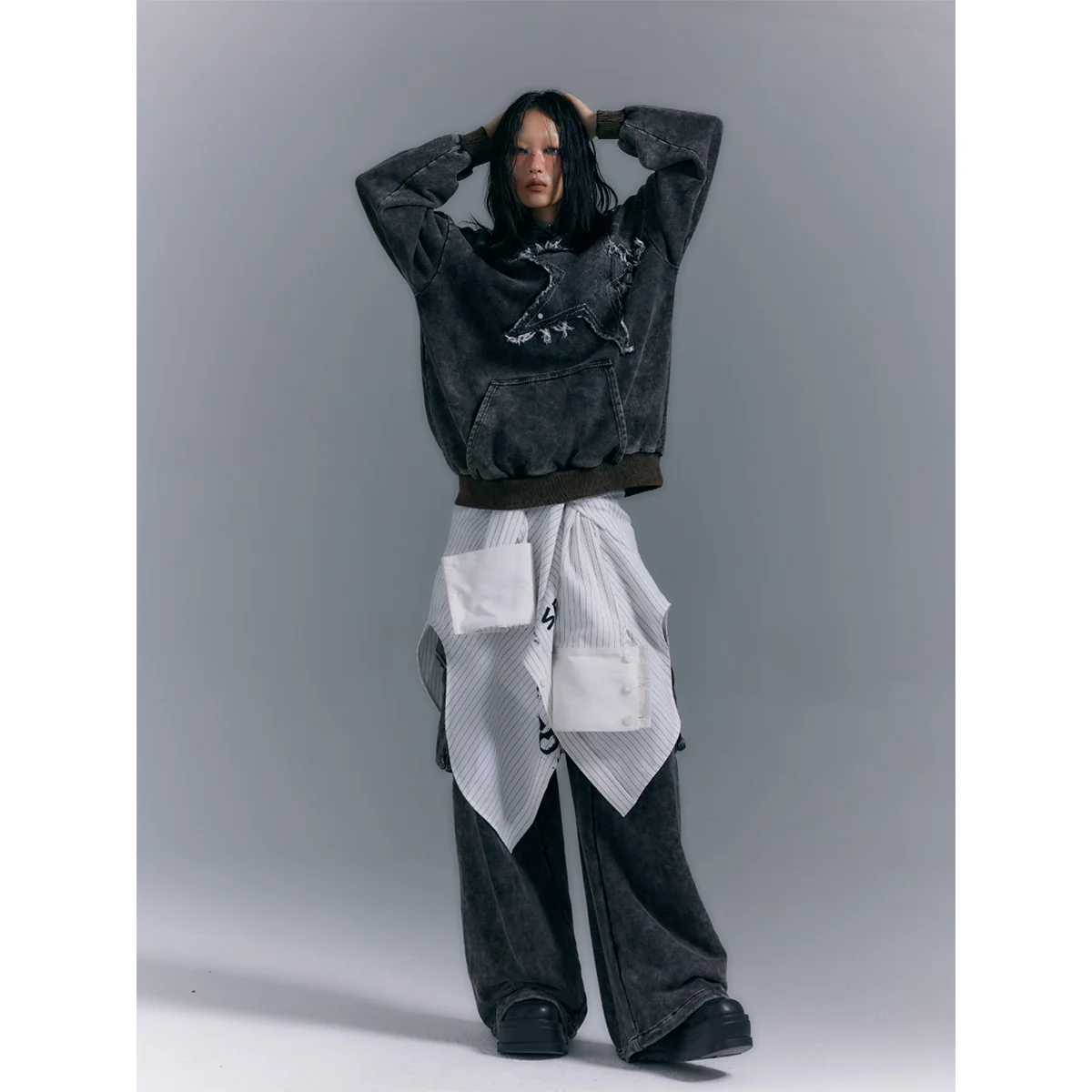 Star Hooded Sweater Loose Hoodie - Image 4