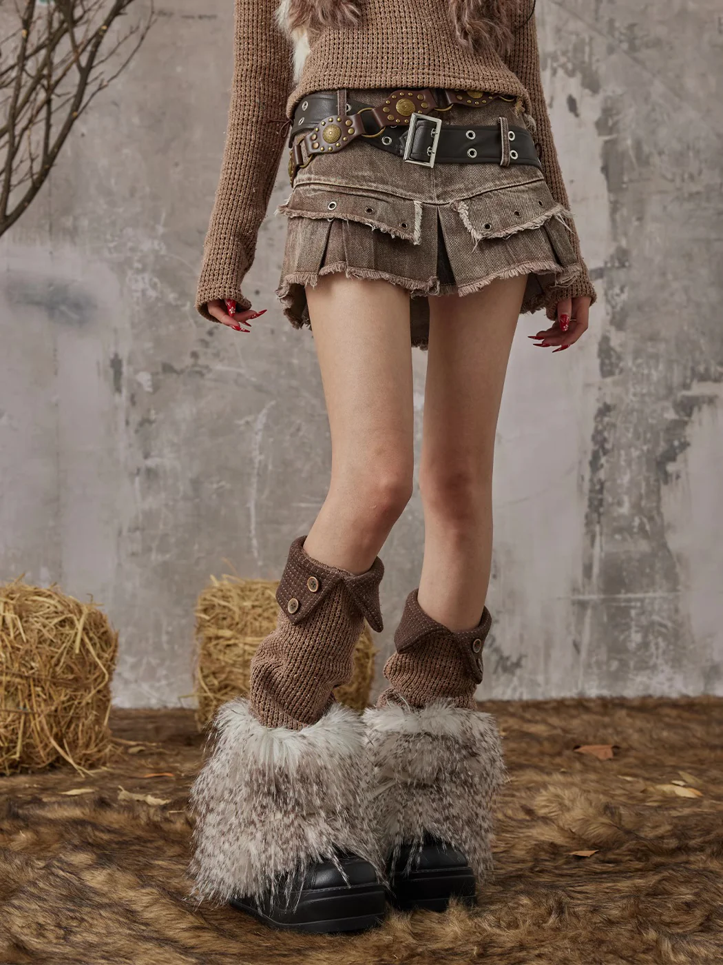 Y2K Button Leg Socks - Image 10
