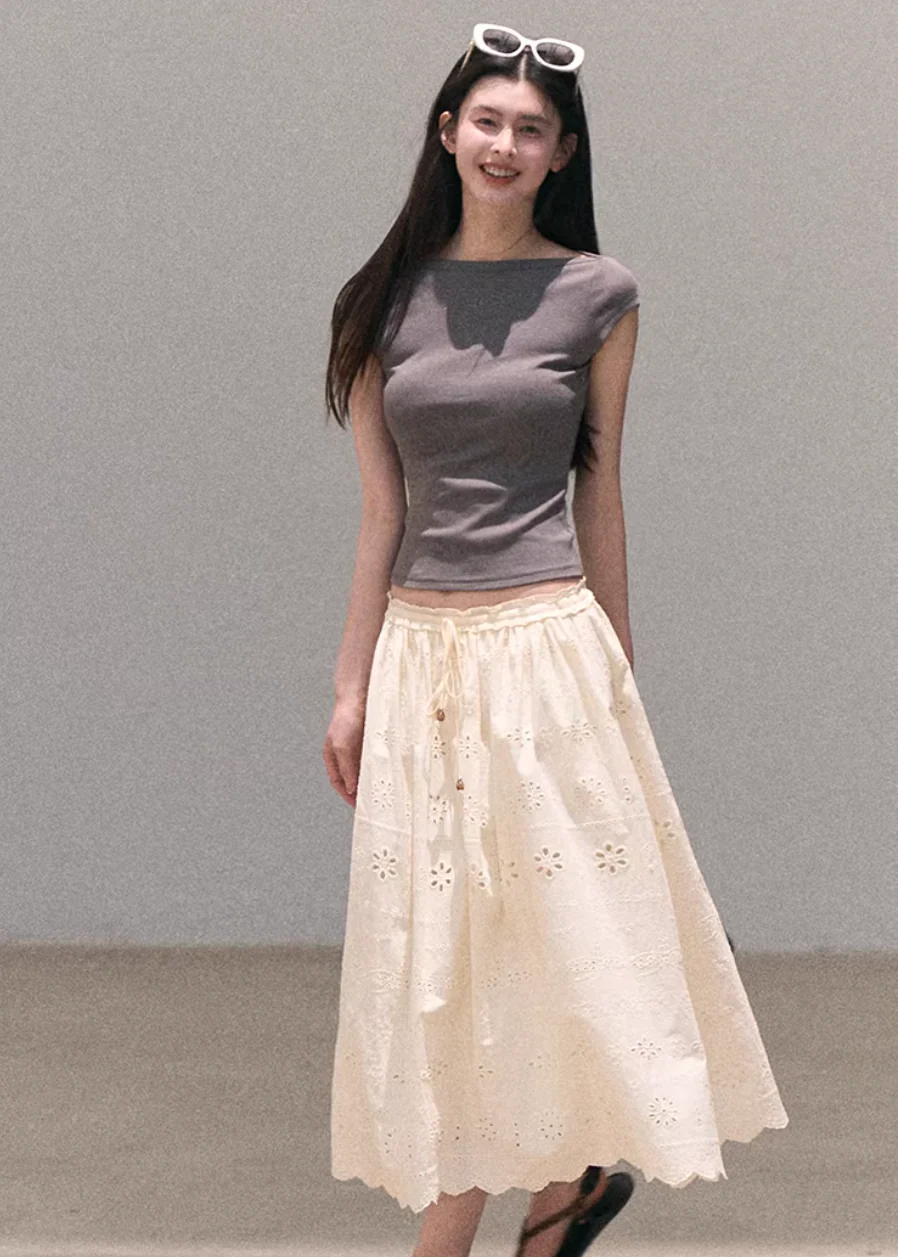 Garden Flow Cotton Maxi Skirt - Image 7