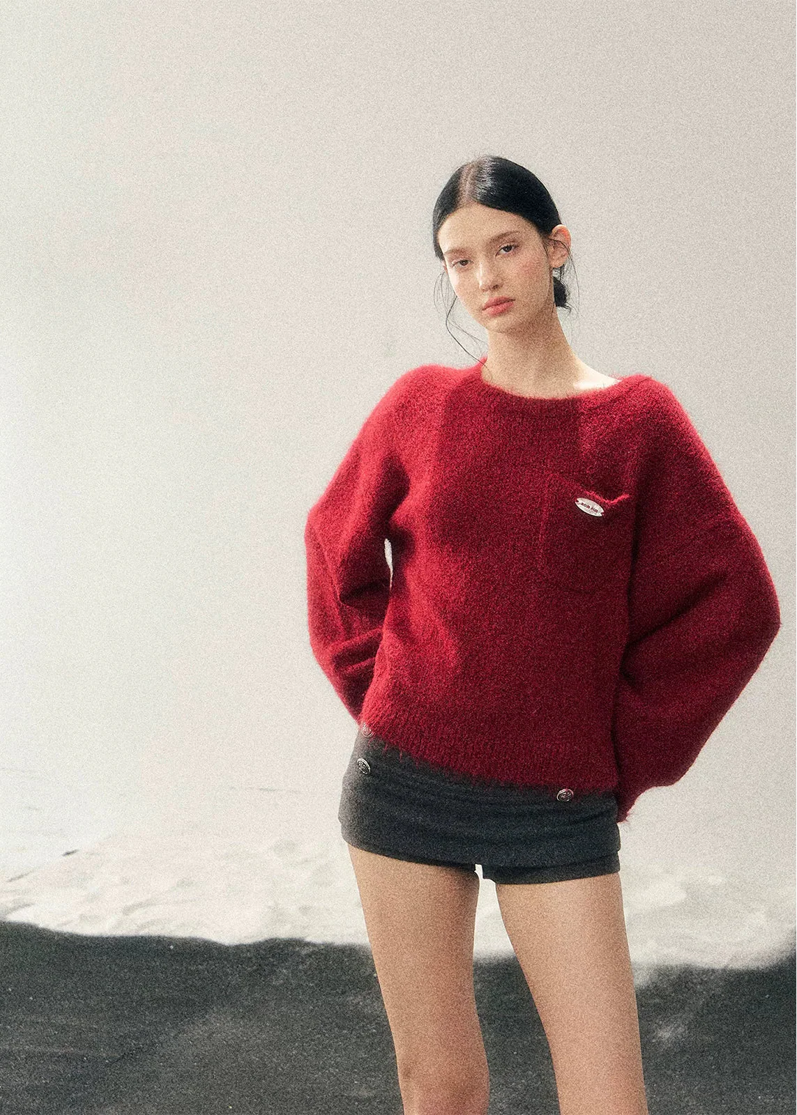 Gentle Frost Red Knit Top - Image 3