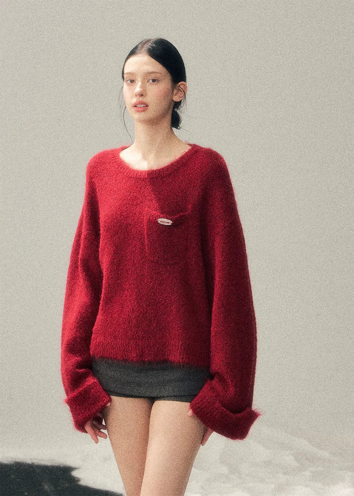 Gentle Frost Red Knit Top - Image 4