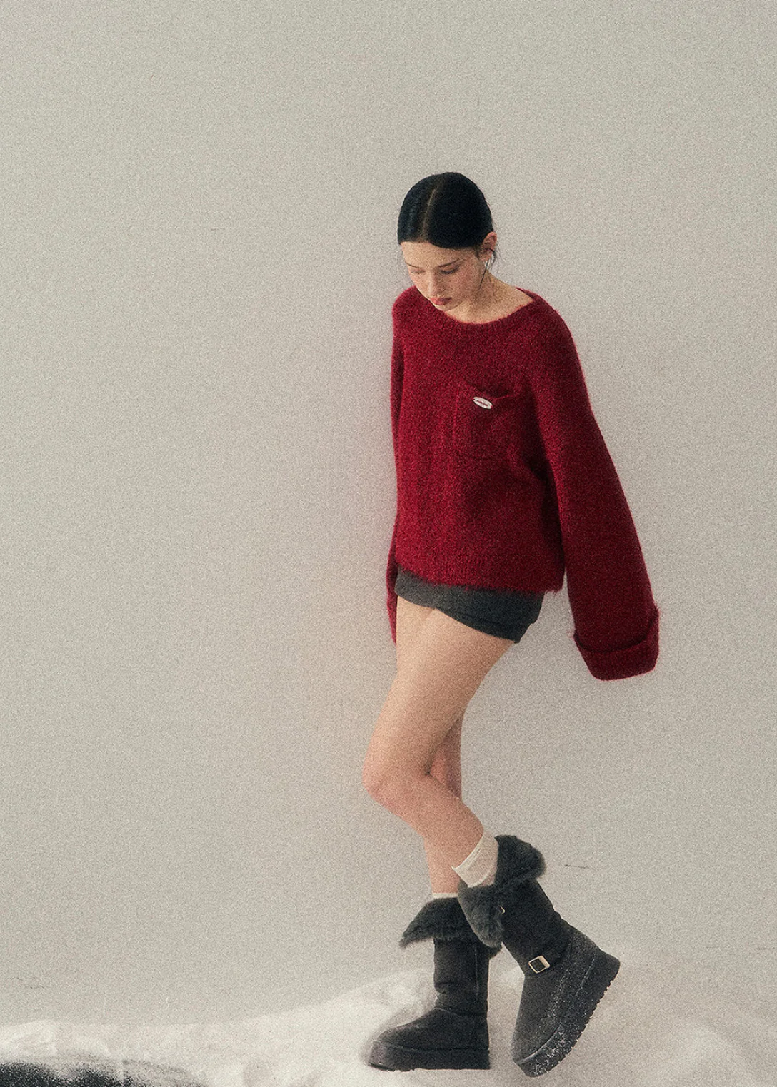 Gentle Frost Red Knit Top - Image 9