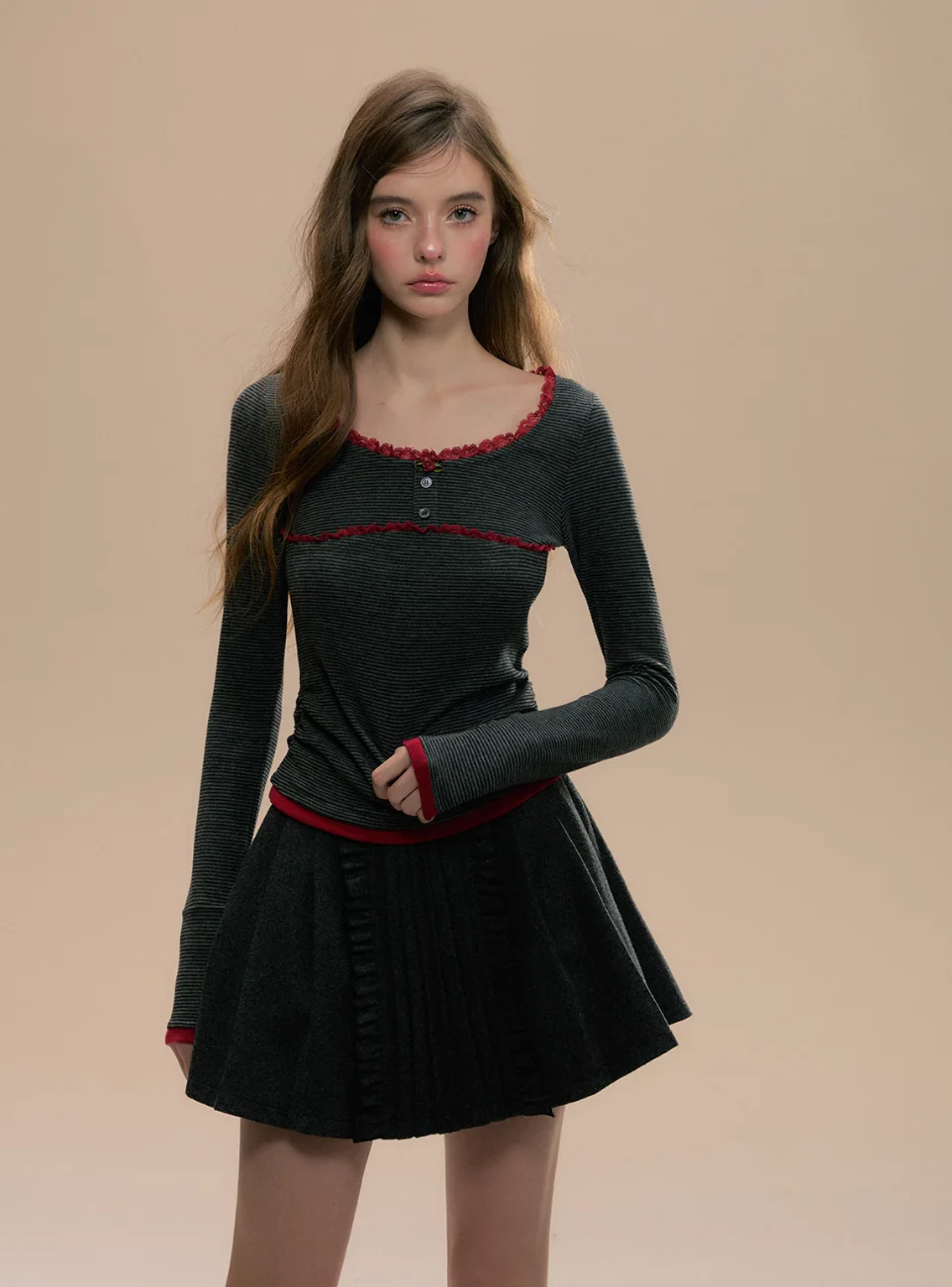Soft Knit Long-Sleeve T-Shirt - Image 3