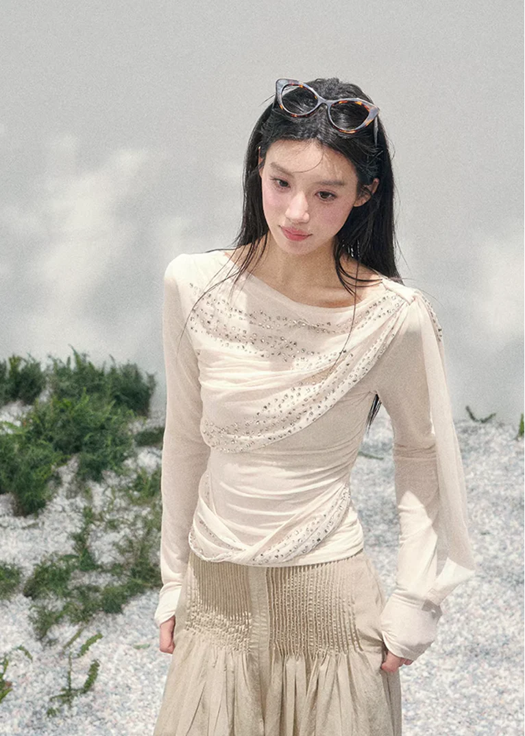 Givre Fleur Draped Knit Set - Image 3