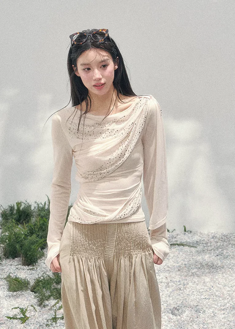 Givre Fleur Draped Knit Set - Image 4