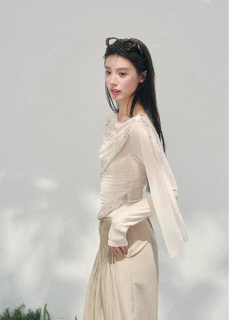 Givre Fleur Draped Knit Set - Image 6