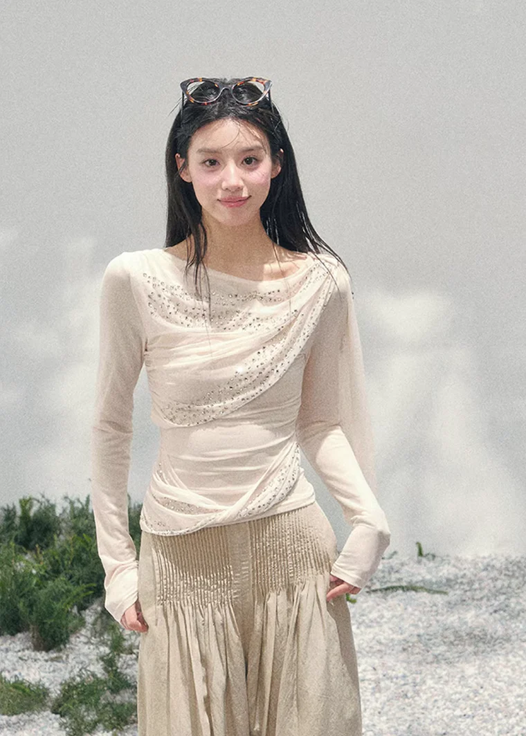 Givre Fleur Draped Knit Set - Image 7