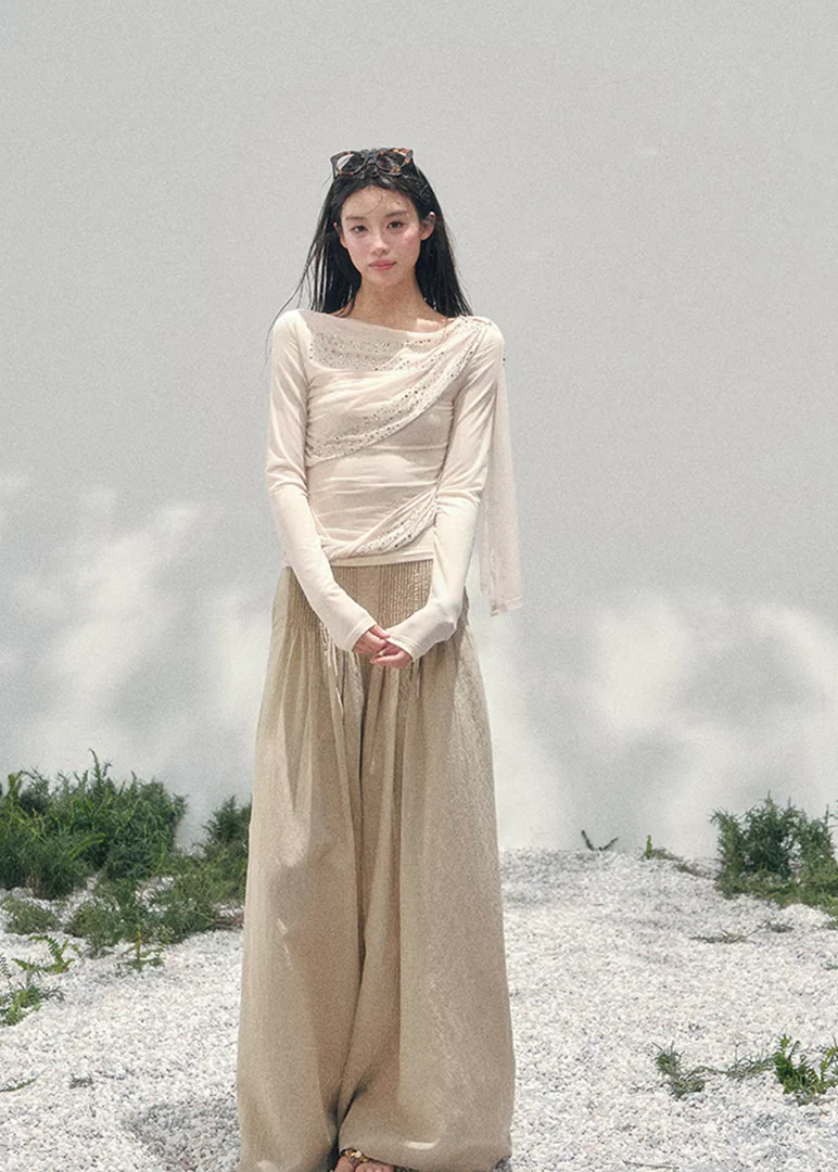 Givre Fleur Draped Knit Set - Image 9