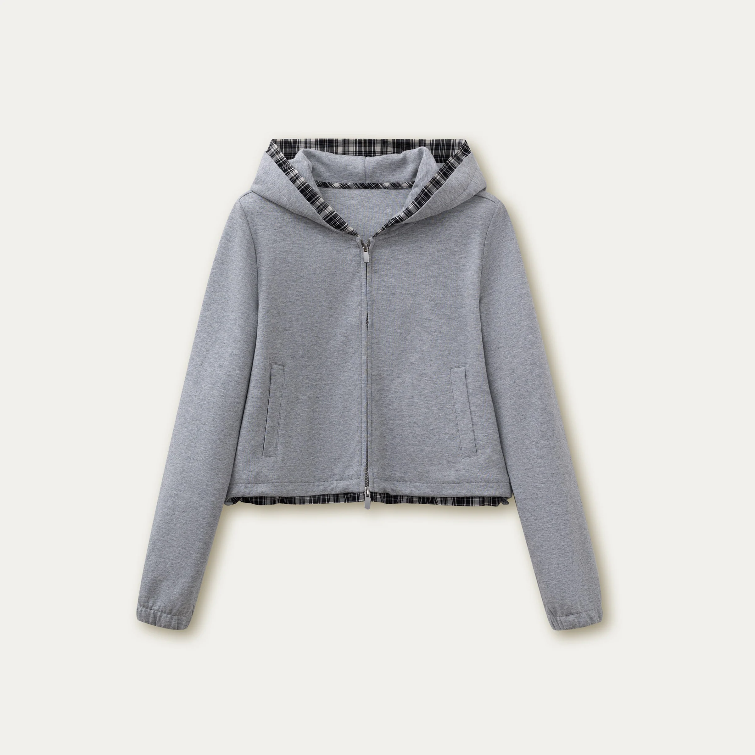 Chic Gray Sweater Jacket & Flowy Tutu Skirt Ensemble - Image 8