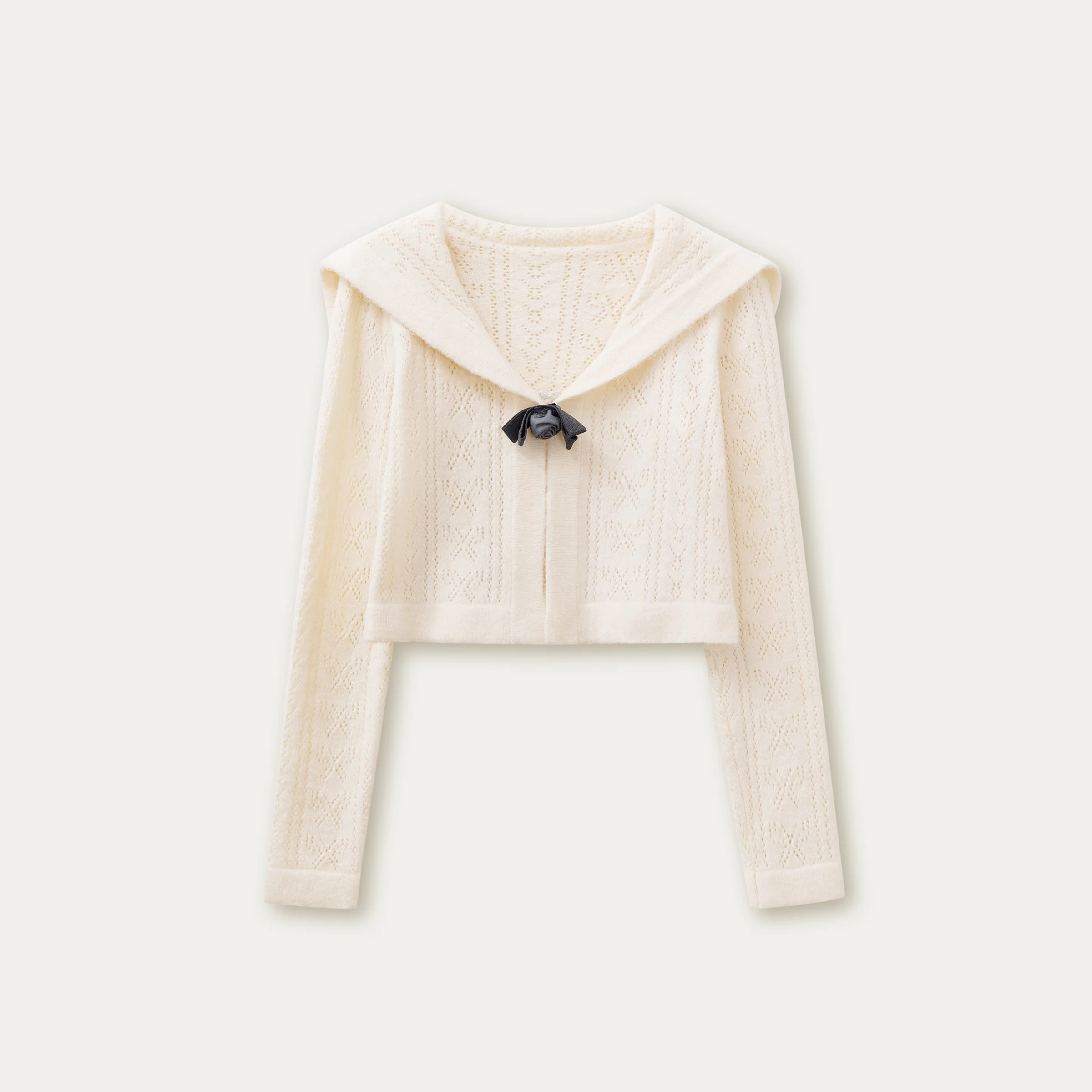Good Girl Navy Collar Knit Cardigan - Image 8