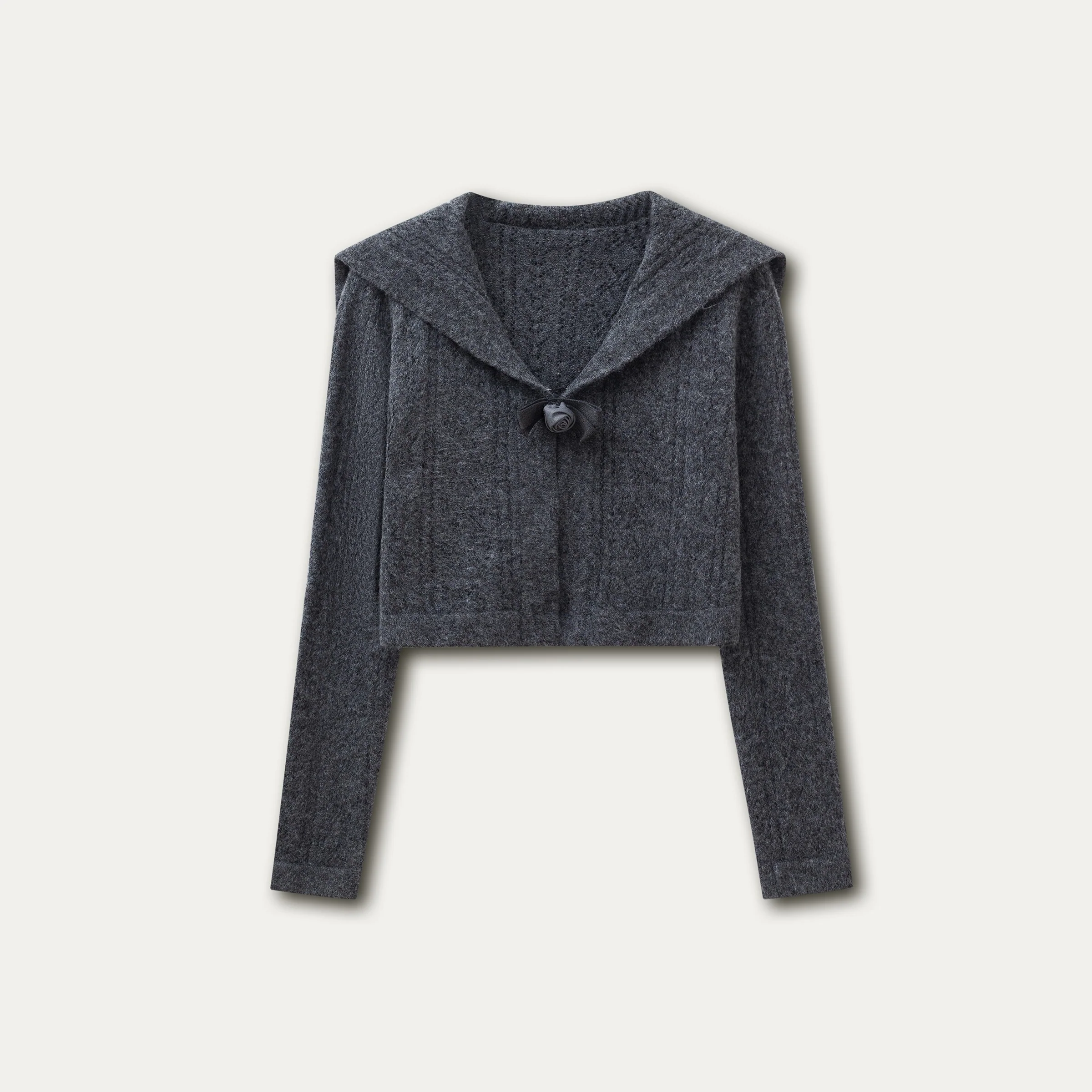 Good Girl Navy Collar Knit Cardigan - Image 9