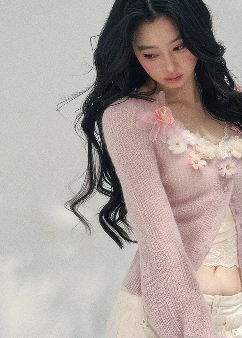 Haruno Fleur V-Neck Cardigan - Image 12