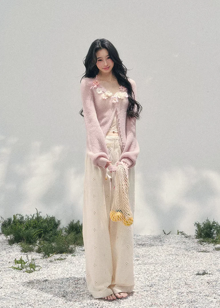Haruno Fleur V-Neck Cardigan - Image 13