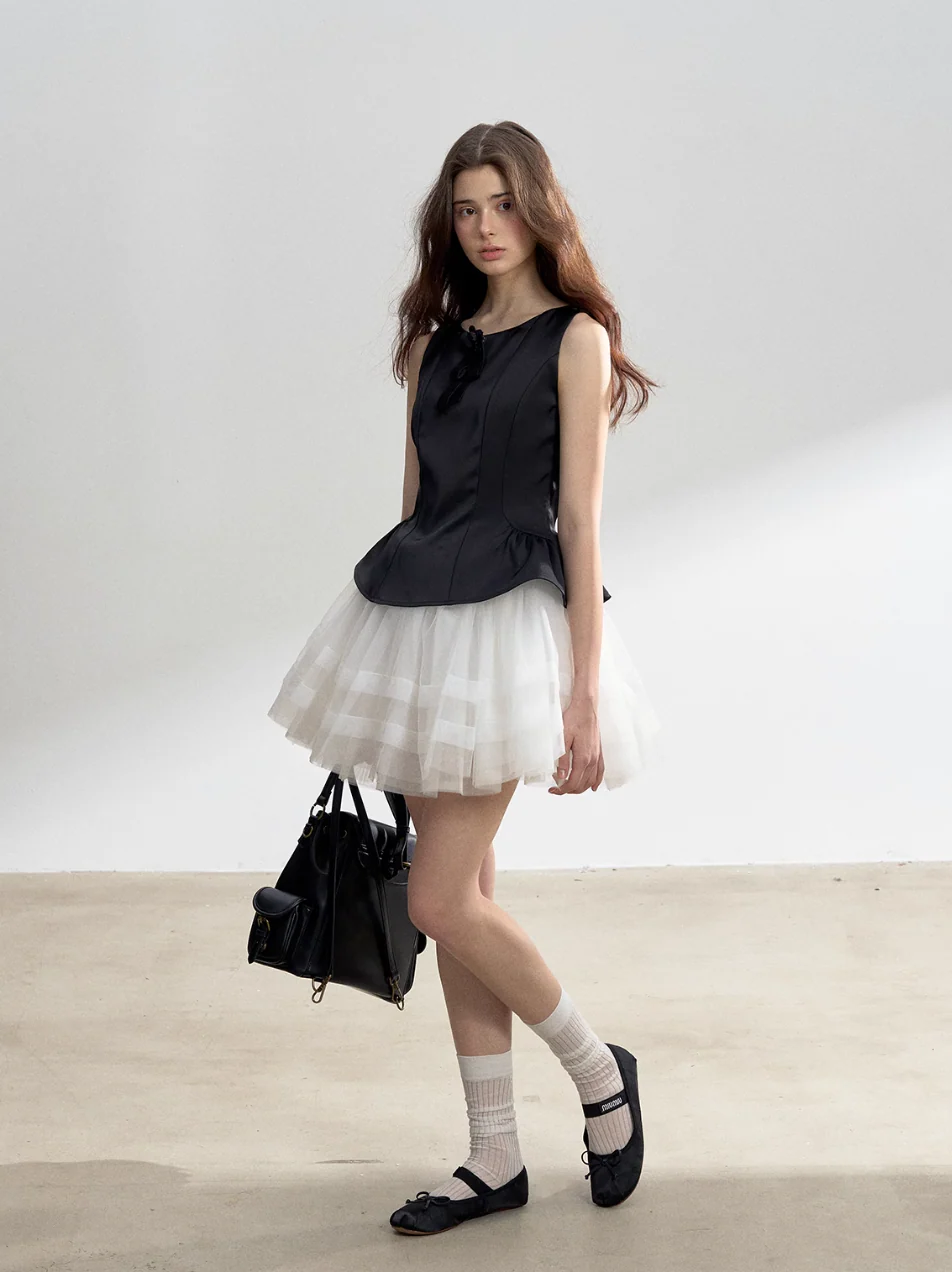 Satin Lace Ballet Skirt & Tank Set - Image 2