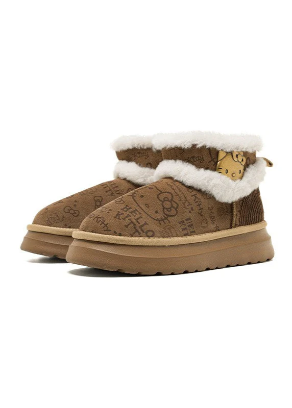 Hello Kitty x OldOrder Fleece Snow Boots - Image 3