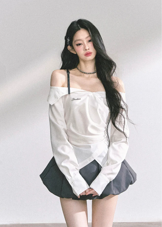 Hepburn Hour Off-Shoulder Shirt - Image 11