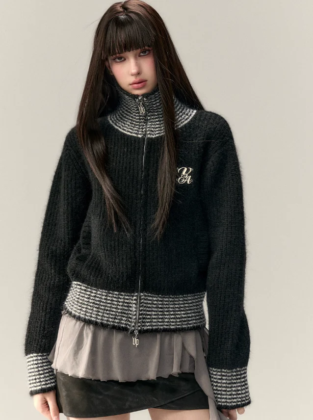 Spring High Neck Cardigan - Image 2