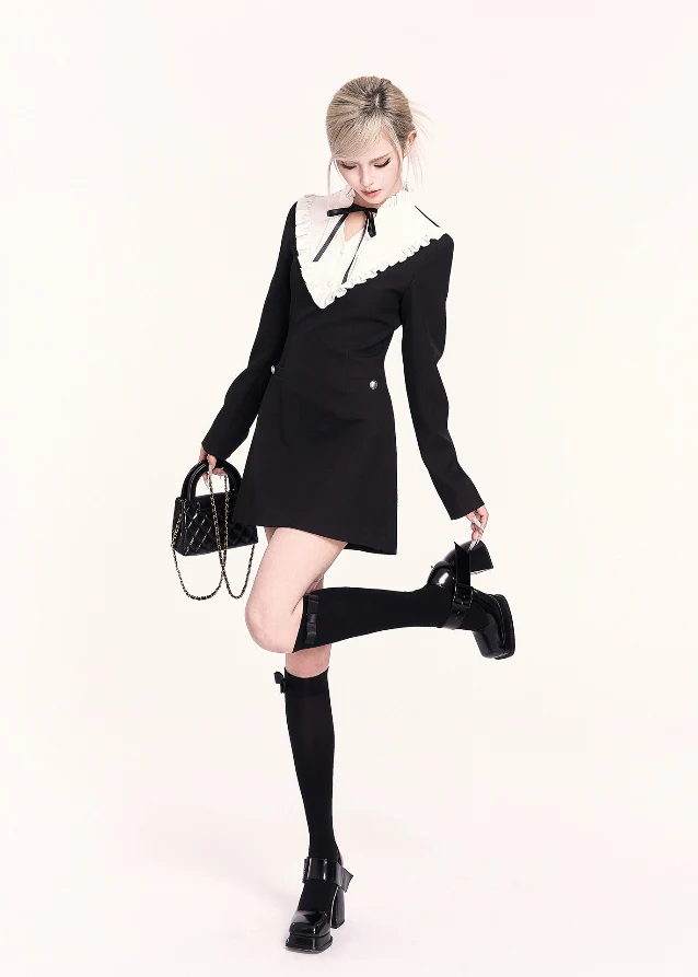 Holiday Muse Wool Cape & Mini Dress