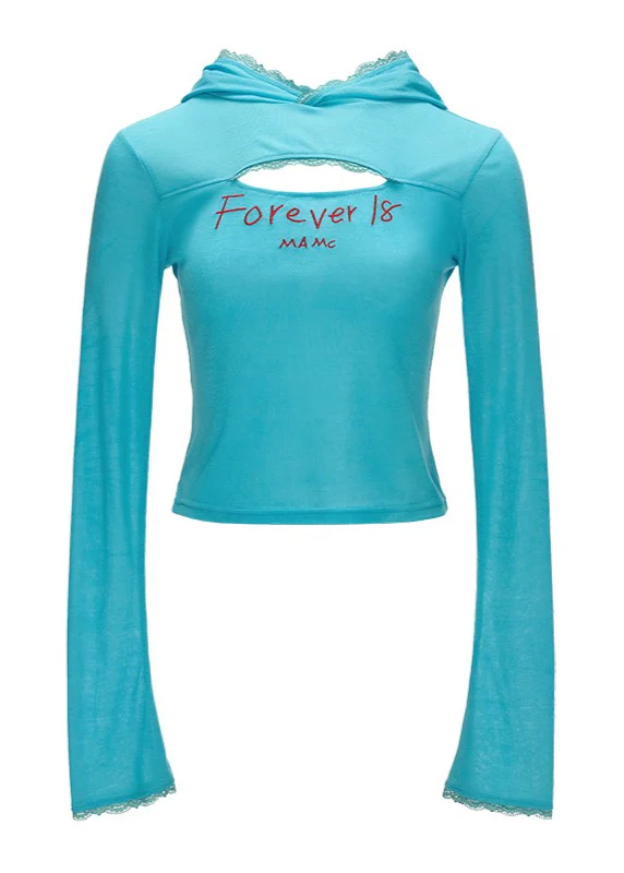 Lace Edge Hooded Tee - Image 3