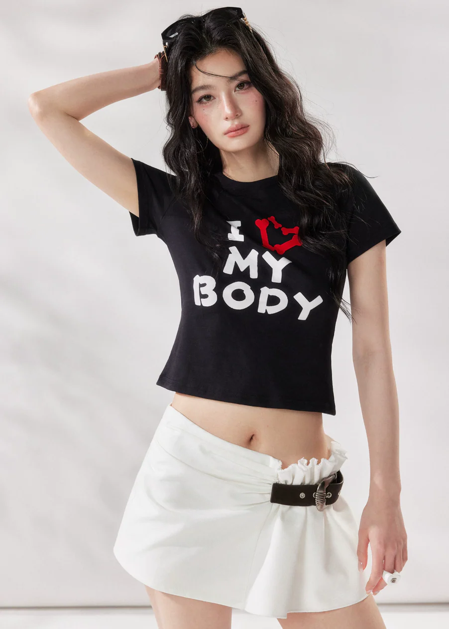 I Love My Body Cropped Tee - Image 13