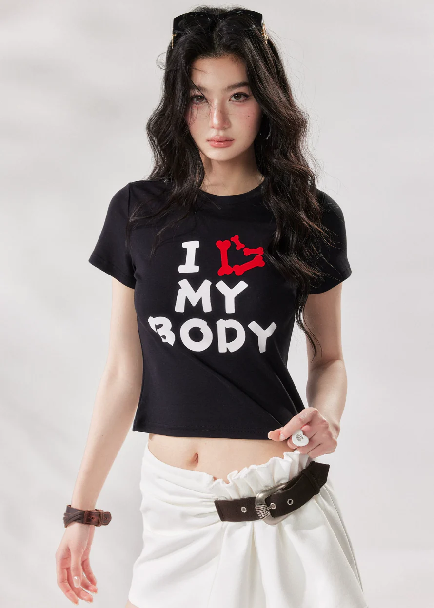I Love My Body Cropped Tee - Image 14