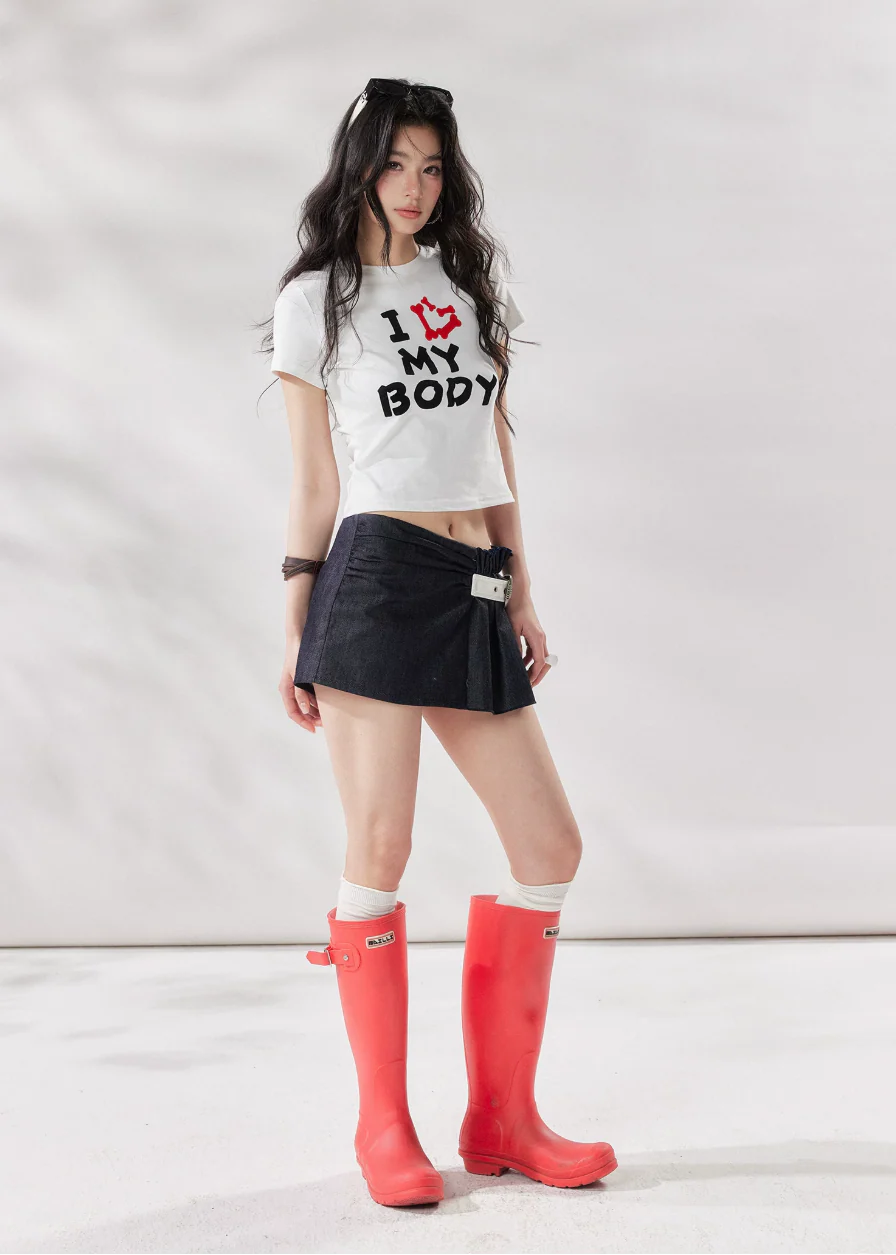 I Love My Body Cropped Tee - Image 8
