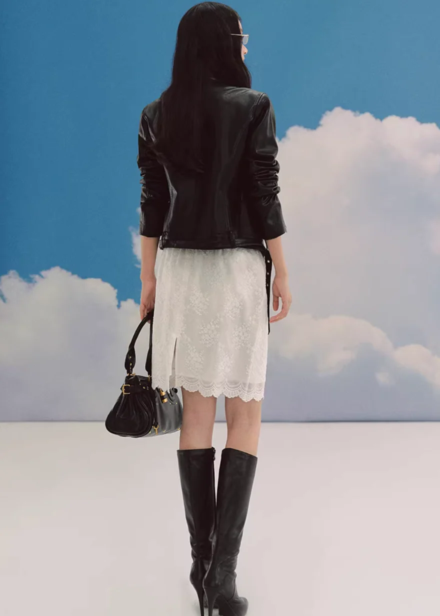 Ivory Fleur Lace Midi Skirt - Image 5
