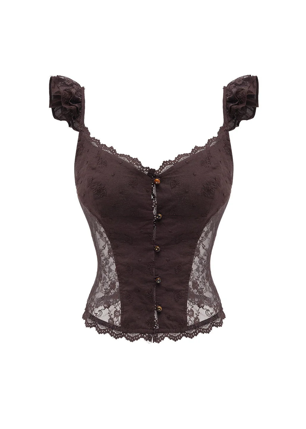 Ivory Lace Fly Sleeve Top - Image 11