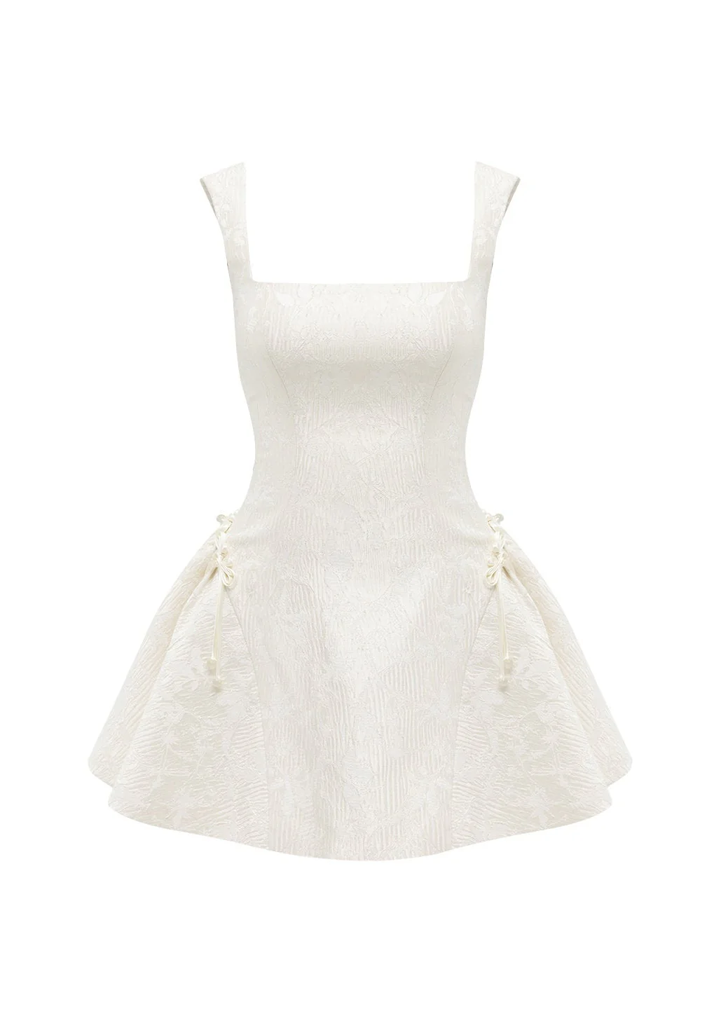 Ivory Square Neck A-Line Dress - Image 15