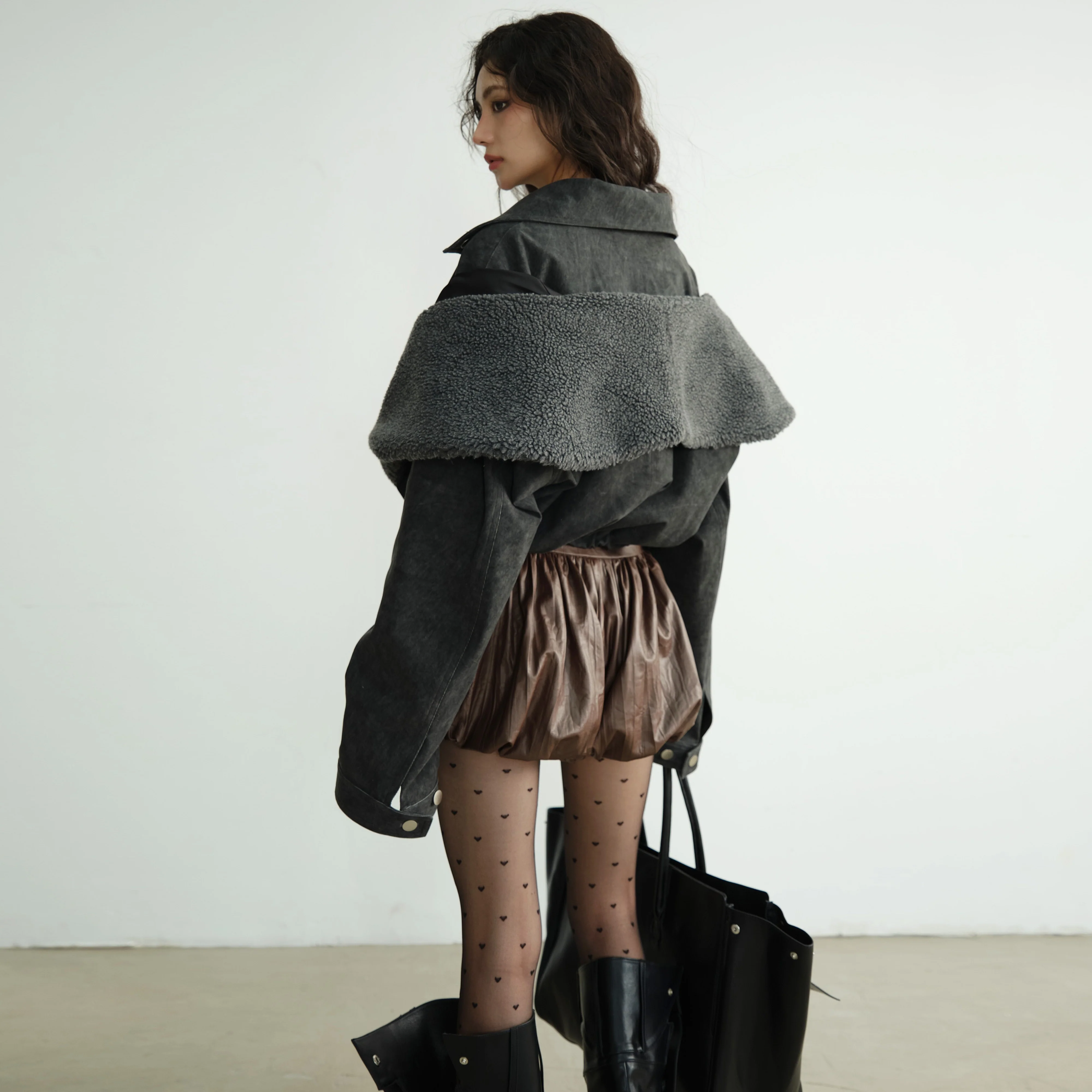 Dark Rock Distressed Layered Jacket - Image 3