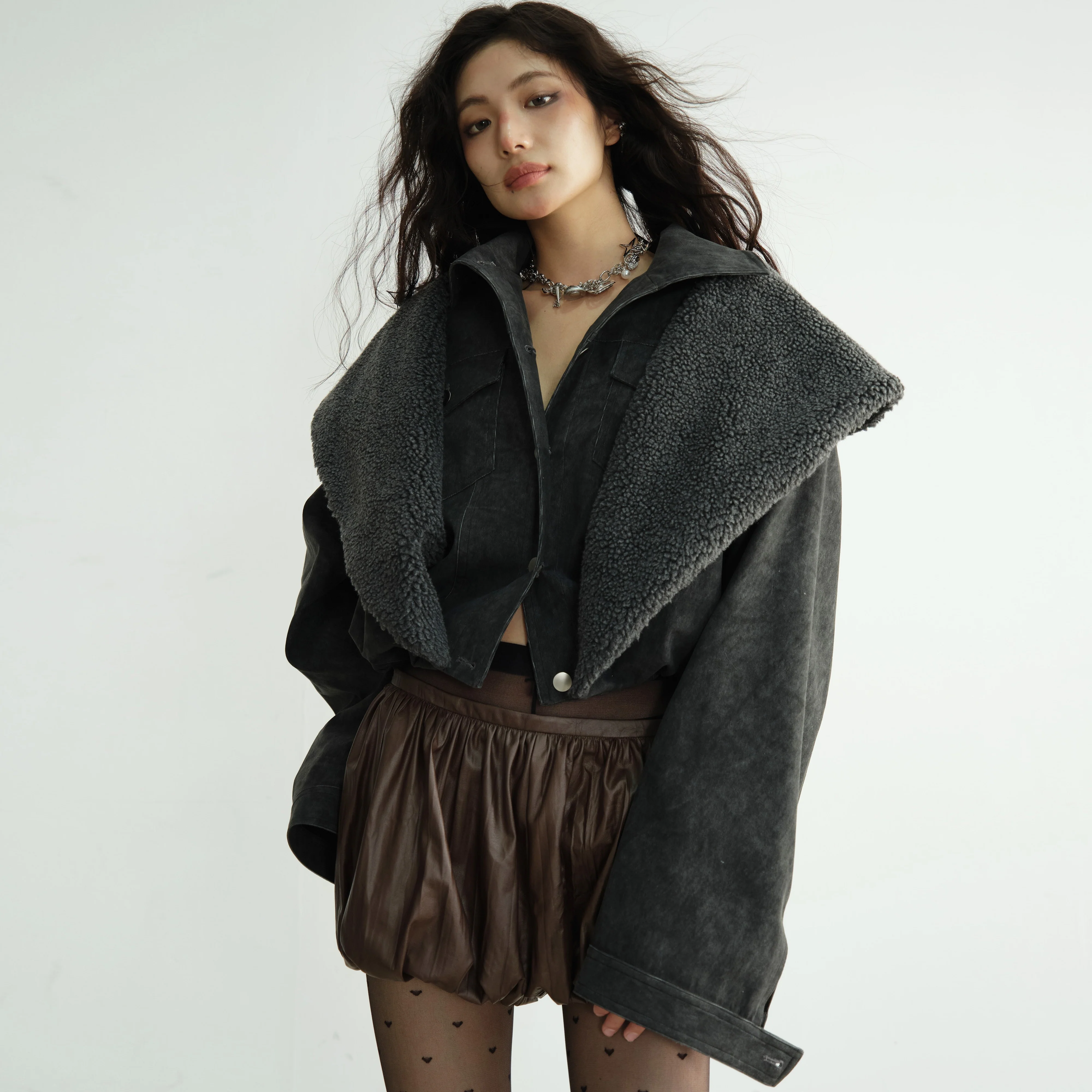 Dark Rock Distressed Layered Jacket - Image 5