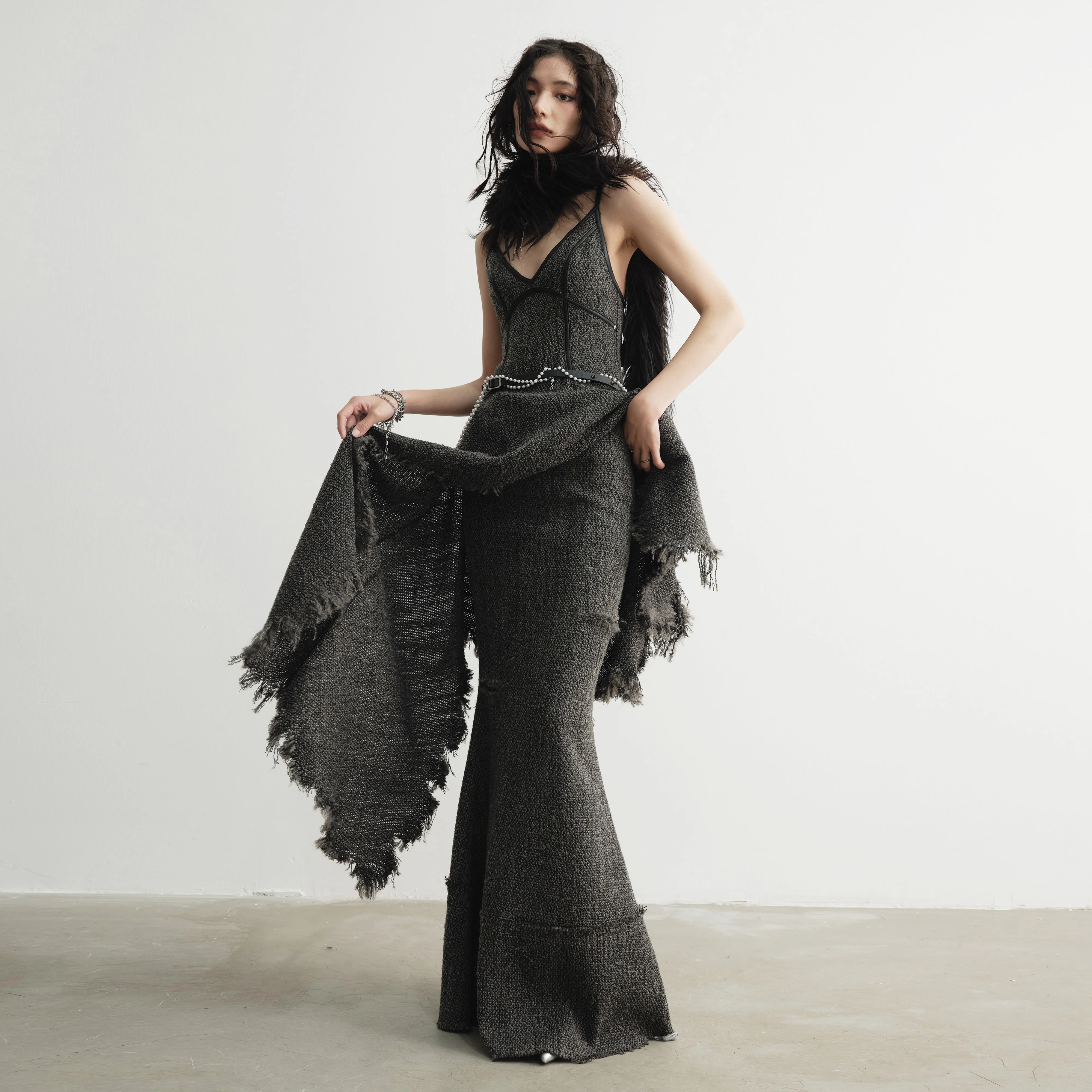 Raw Edge Tassel Fairy Slip Dress - Image 4