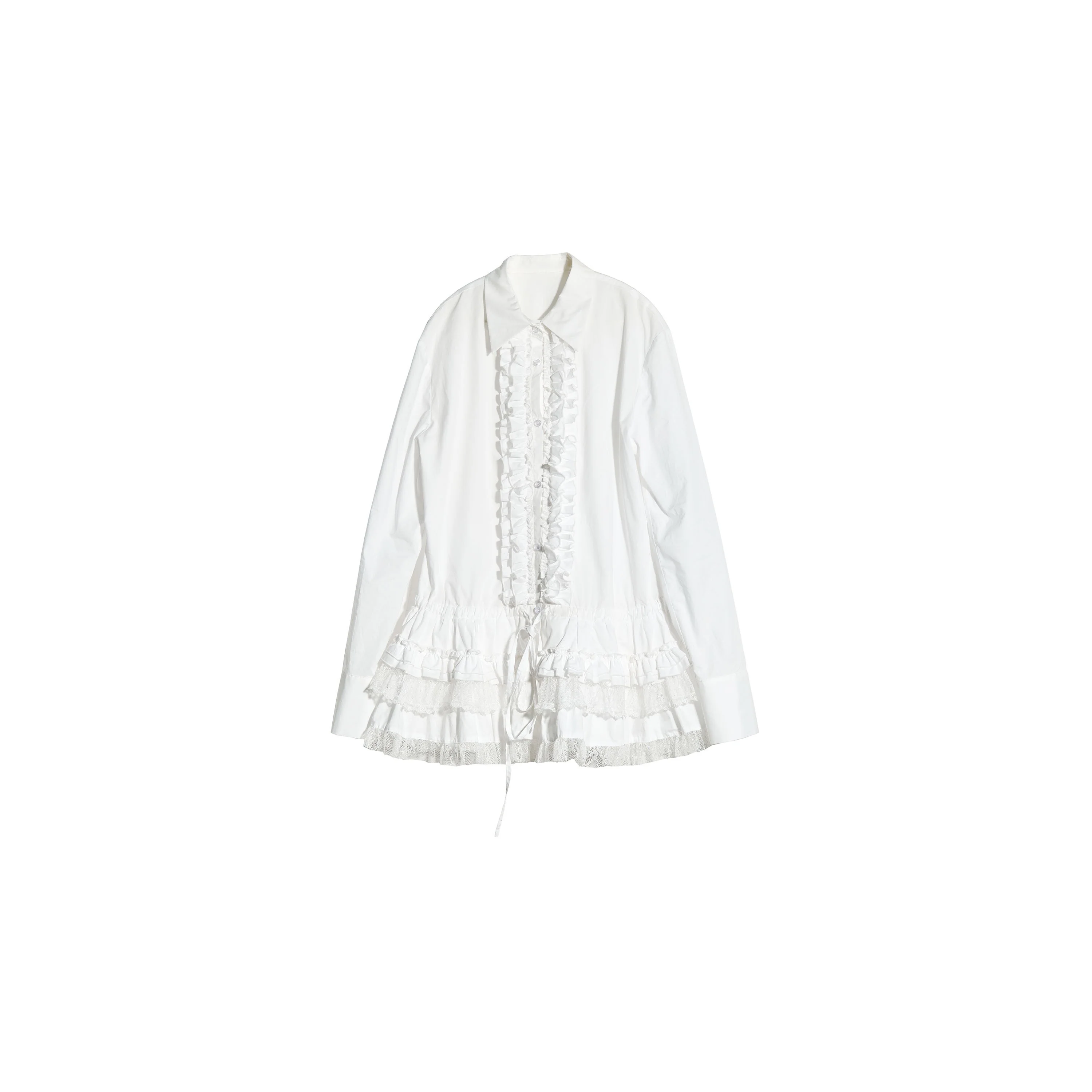 High-Intellect White Lace Blouse Dress - Image 5