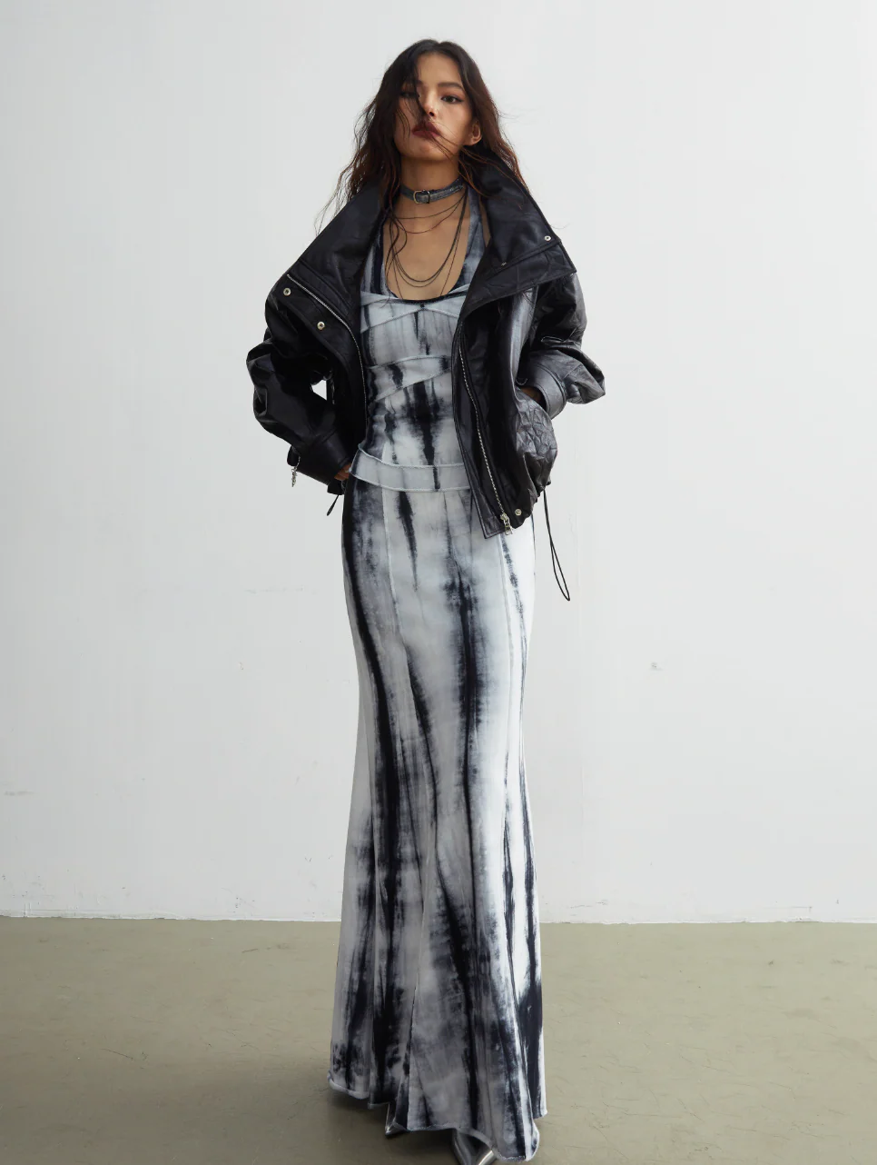 Siberian-Style Faux Leather Fur Collar Jacket - Image 7