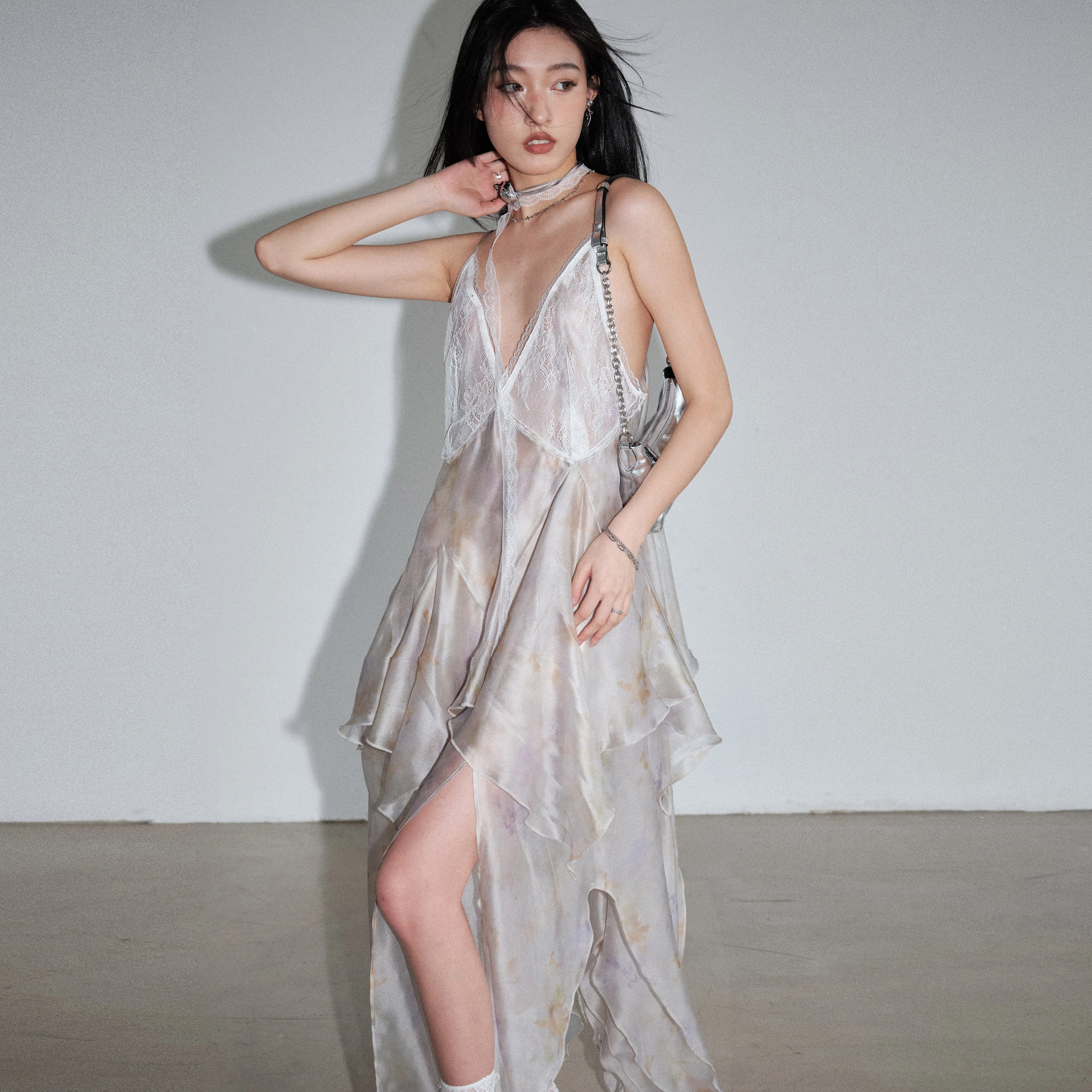 Luminous Jellyfish Irregular Suspender Skirt - Image 4