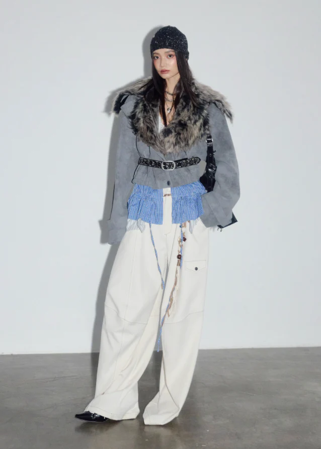 K-Street Detachable Hem Fur Jacket - Image 2