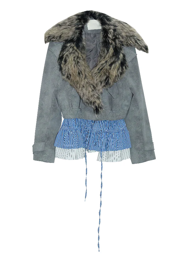 K-Street Detachable Hem Fur Jacket - Image 9