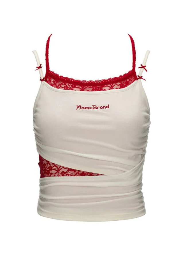 Slim Fit Lace Bow Camisole - Image 11