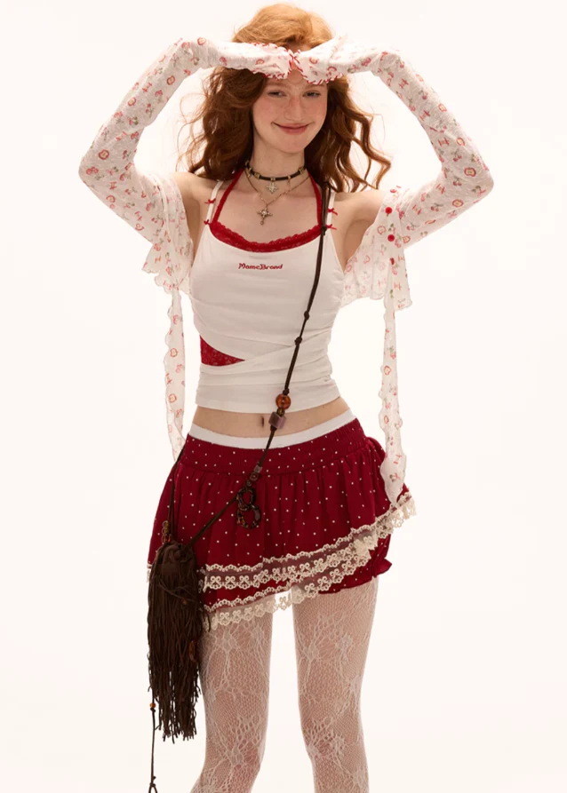Slim Fit Lace Bow Camisole - Image 4