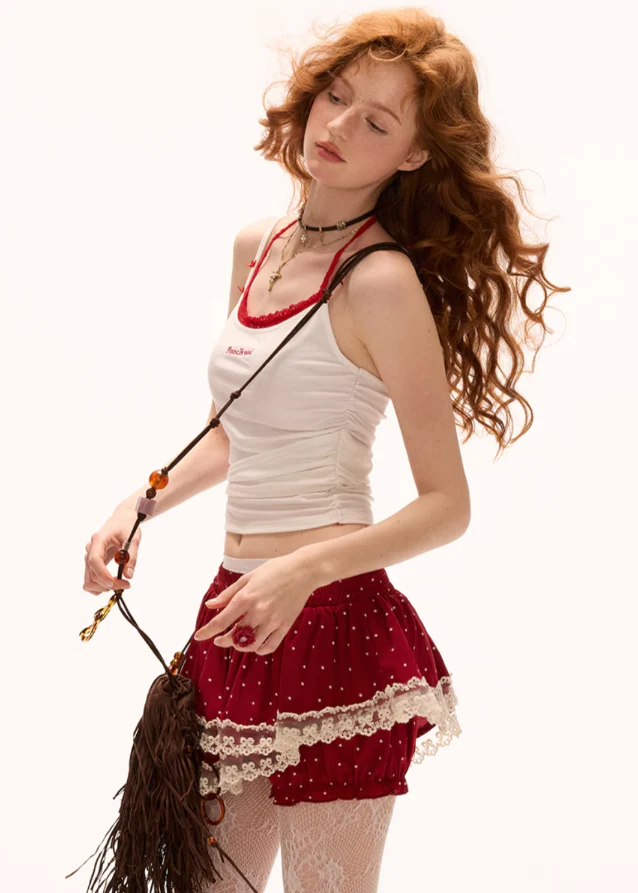 Slim Fit Lace Bow Camisole - Image 5