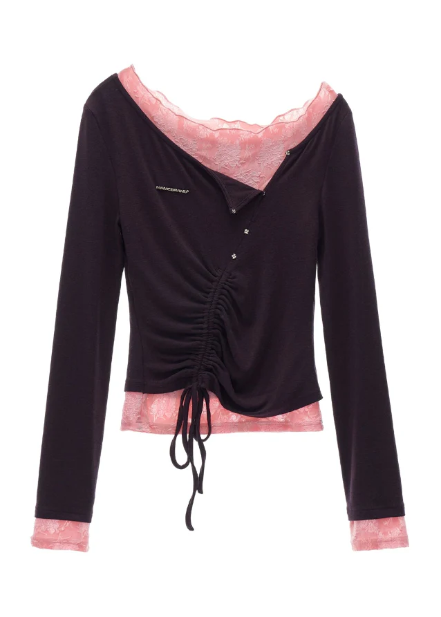 Lace One-Shoulder Tee - Image 13