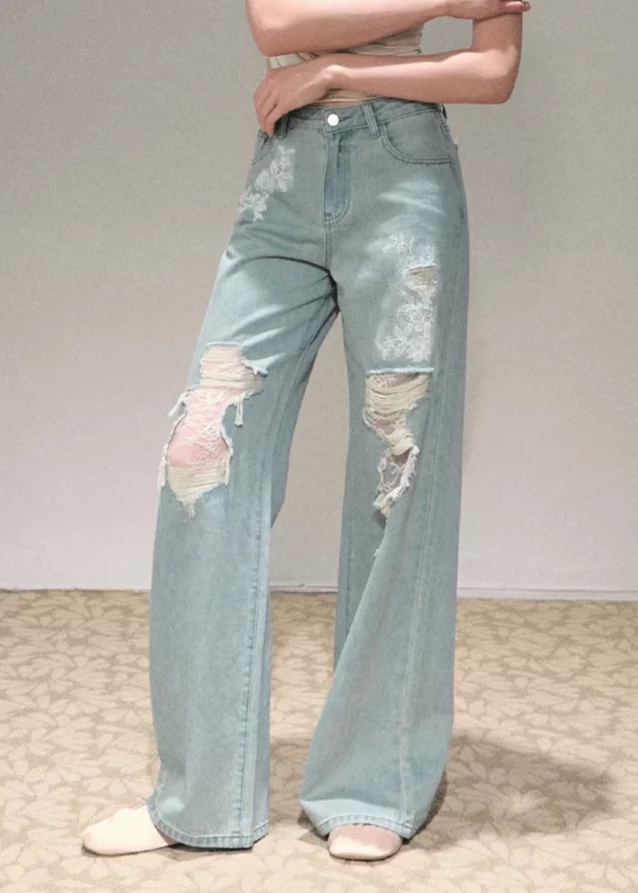 Lace Rebel Wide-Leg Jeans - Image 6