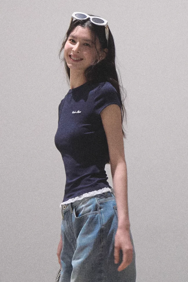 Lace Slim Fit T-shirt - Image 6