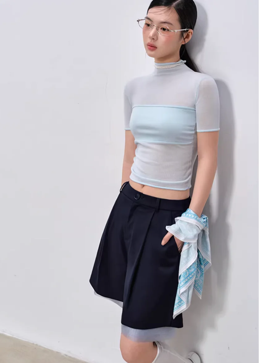 Midnight Tailored Shorts Set - Image 20