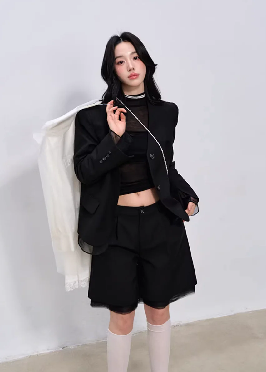 Midnight Tailored Shorts Set - Image 3