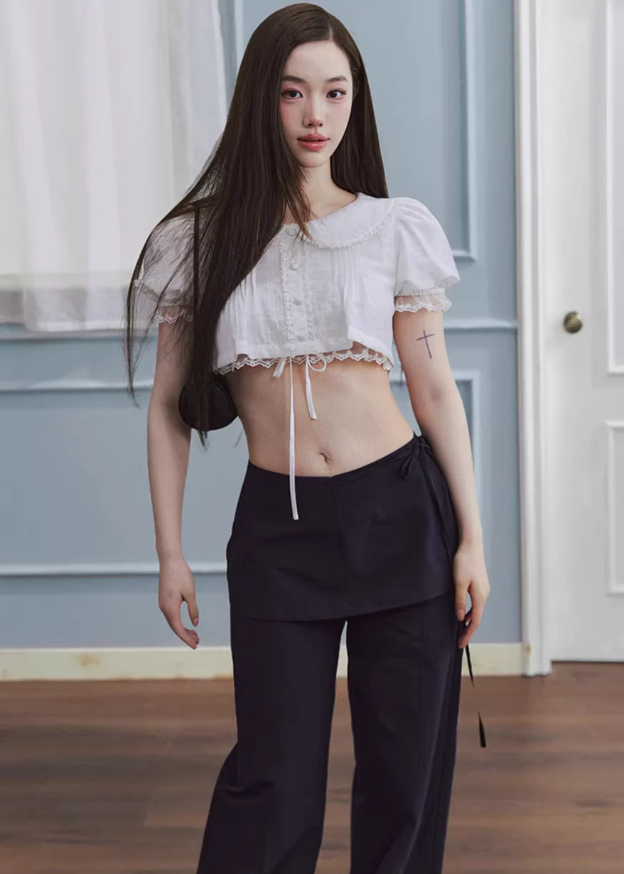 Layered Ease Culotte Pants - Image 7