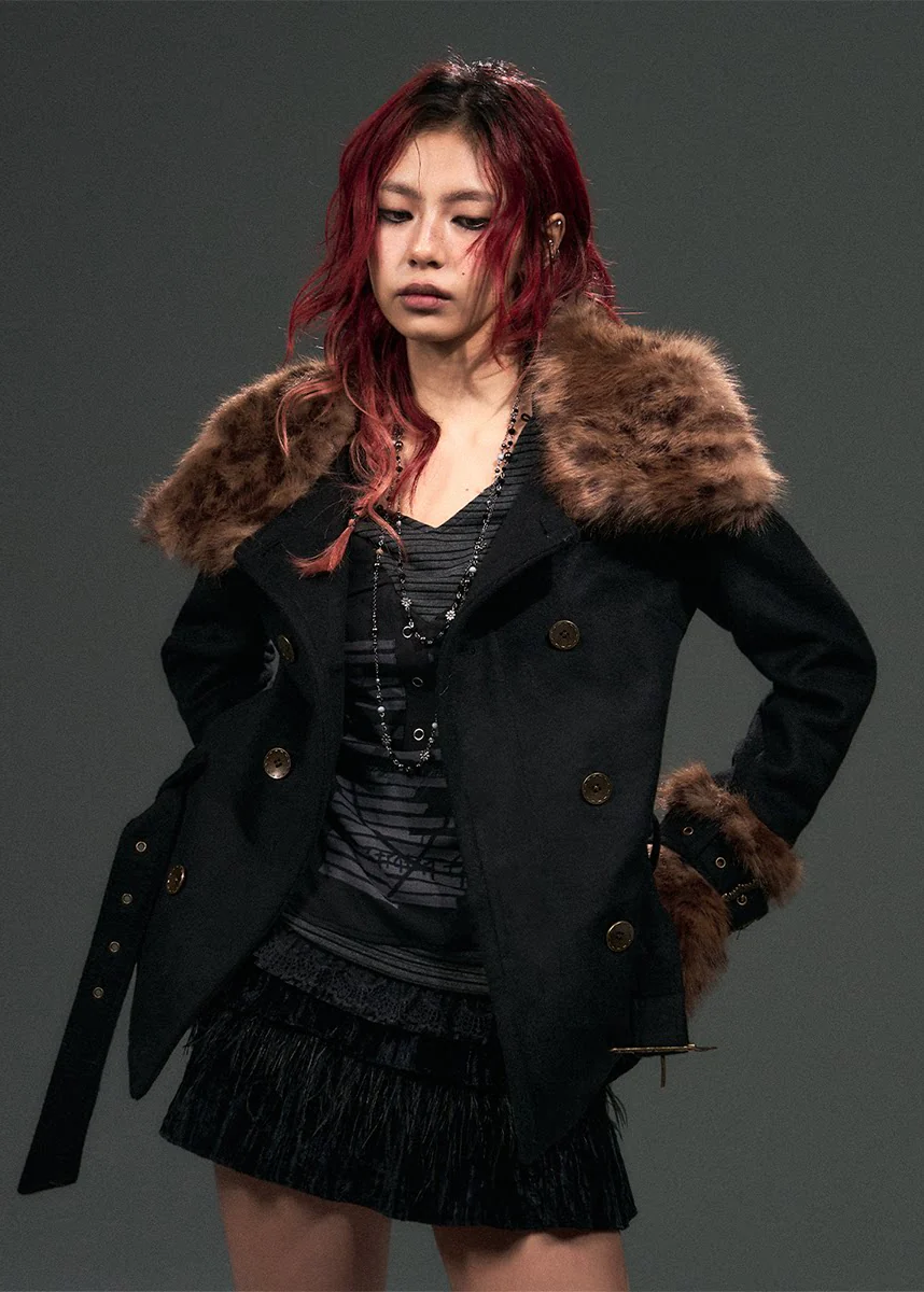Leopard Ruin Tweed Coat - Image 3